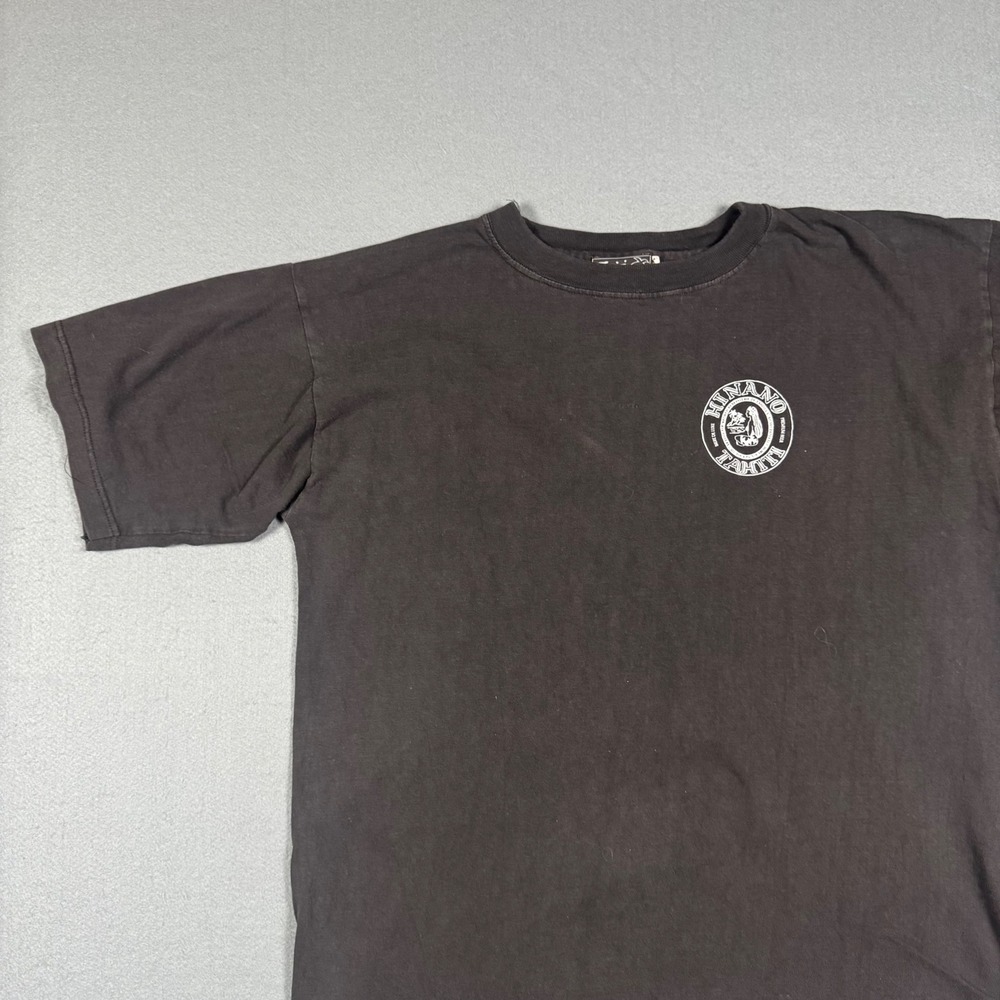 Hinano Tahiti Beer T-Shirt Mens 48 Black Cotton Vintage Graphic Print Tee Tahiti - Picture 9 of 12